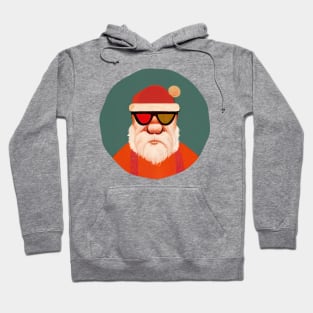 Cool Santa Claus with sunglasses Hoodie